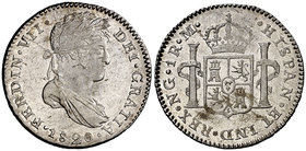 1820. Fernando VII. Guatemala. M. 1 real. (Cal. 1123). 3,31 g. Pleno brillo original. Ex Colección Manuela Etcheverría. EBC/EBC+.