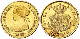 1863. Isabel II. Barcelona. 40 reales. (Cal. 100). 3,39 g. MBC+.