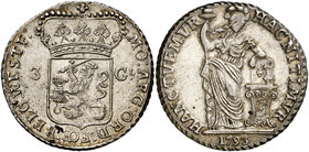 1793/2. Paises Bajos - Westfalia. 3 gulden (60 stuiver). (Kr. 141.2). 31,38 g. AG. Bella. Brillo original. Escasa así. EBC+/EBC.