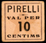 Pirelli ¿Barcelona?. 10 céntimos. (AL. falta). Cartón nº 190. Raro. MBC.