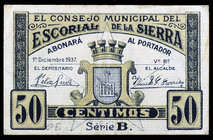 Escorial de la Sierra (Madrid). 50 céntimos. (KG. 331a) (RGH. 2325). MBC-.