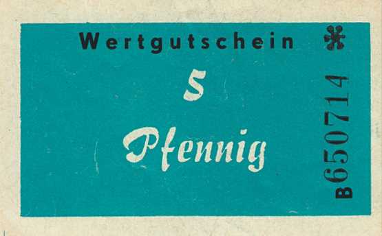 Deutsche Demokratische Republik
Gefängnisgeld 1 Pfennig, orange, Serie A ohne K...
