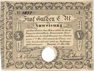 Ausland
Ungarn 5 Gulden 1.5.1849. WPM S 197 b Selten. II