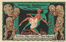 Städte und Gemeinden
Bad Pyrmont (NS) 50 Pfennig Mai 1921. Cumberland-Künstler-Diele Grab./Mehl 1084.1 I