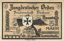 Städte und Gemeinden
Bochum (NRW) 5 Mark o.D. Jungdeutscher Orden, Bruderschaft Bochum Grab./Mehl 126.1 I-