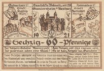 Städte und Gemeinden
Gandersheim (NS) 60 Pfennig 1921-8.5.1922. Fritz Crönitz Grab./Mehl 405.1 Li. 391 I