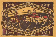 Städte und Gemeinden
Hirschberg (Schles./Polen) 10 Mark o.D. Neudeutsche Bundespfalz - Baustein Grab./Mehl 613.2 Sehr selten. I-