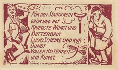 Städte und Gemeinden
Magdeburg (S-A) 25, 50 und 75 Pfennig, 1, 1,50 und 2 Mark o.D. (1921). Künstlerverein St. Lucas Grab./Mehl 854.1 F/B/L/S M020 6 ...