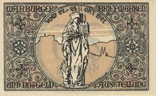 Städte und Gemeinden
Marburg (Hes.) 25, 50 und 75 Pfennig 22.-24.10.1921 Marburger Briefmarken- und Notgeldausstellung. 1 Serie ohne Wz. und 1 Serie ...