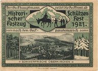 Städte und Gemeinden
Oberkirchen (NRW) 50, 75, 100 und 200 Pfennig 30.8.1921. Gasthof F.C. Vogt Grab./Mehl 997.1 4 Stück. Sehr selten. I-