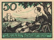 Städte und Gemeinden
Tirschenreuth (Bay) 25, 50, 100 und 200 ohne Währungsangabe 1921. Lager der Ringgemeinschaft im Deutschen Pfadfinderbund Grab./M...