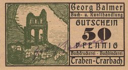 Städte und Gemeinden
Traben-Trarbach (RP) 25 und 50 Pfennig 15.7.1921. Buchhandlung Georg Balmer. Beide mit Faks-Us.-Stempel Grab./Mehl 1333.1 a 2 St...