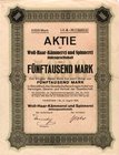 Deutschland
Hainichen (Sa.), Woll-Haar-Kämmerei und Spinnerei AG Aktie über 5000 Mark August 1923. Inhaberaktie. Nr. 0302. 260 x 345 mm. Unentwertet ...
