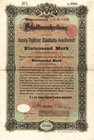 Österreich
Teplitz, K.k. priv. Aussig-Teplitzer Eisenbahn-Gesellschaft 3,5 % Schuldverschreibung über 1000 Mark 15.8.1896. Inhaberaktie. Sehr dekorat...