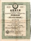 Russland
Arensburg, Dampfschifffahrt-Gesellschaft "Osilia" Aktie über 100 Rubel 1873. 215 x 295 mm. Nr. 373. Die Aktie ist in russischer und deutsche...