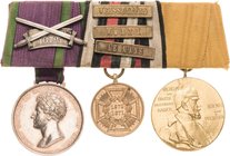 Ordensspangen
Spange mit 3 Auszeichnungen Sächsische Herzogtümer, Medaille des Sachsen-Ernestinischen Hausordens Sachsen-Coburg-Gotha - Verdienstmeda...