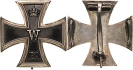 Orden deutscher Länder Preußen
Eisernes Kreuz 1914, 1. Klasse Verliehen 1914-1924. Eisen geschwärzt, Silber. Gewölbte Form. 42,5 x 42,5 mm, 18,5 g. A...