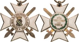 Orden deutscher Länder Sachsen
Zivilverdienstorden, 2. Modell, Ritterkreuz 2. Klasse mit Schwertern Verliehen 1911, 1914-1918. Silber/Silber vergolde...