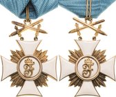 Orden deutscher Länder Württemberg
Friedrichs-Orden, Ritterkreuz 1. Klasse mit Schwertern Verliehen 1870-1918. Silber vergoldet und emailliert. 35,8 ...