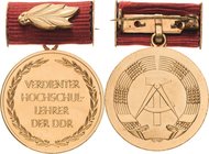 Orden der Deutschen Demokratischen Republik Staatliche Auszeichnungen
Verdienter Hochschullehrer Verliehen 1975-1983. Buntmetall vergoldet, ohne Inte...