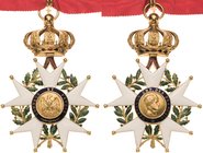Ausländische Orden und Ehrenzeichen Frankreich
Orden der Ehrenlegion, Kommandeurkreuz Gestiftet 16.3.1852. Gold und emailliert. Mit Bildnis von Napol...