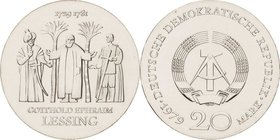 Gedenkmünzen
 20 Mark 1979. Lessing Jaeger 1571 Stempelglanz