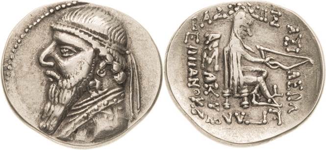 Parther Reich der Arsakiden
Mithradates II. 123-88 v. Chr Drachme, Ekbatana Bru...