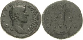 Kaiserzeit
Antoninus Pius 138-161, Divus Antoninus unter M. Aurel Sesterz nach 161, Rom Kopf nach rechts, DIVVS ANTONINVS / Kaiserstatue auf Podest, ...