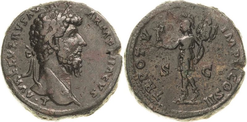 Kaiserzeit
Lucius Verus 161-169 Sesterz 165, Rom Kopf mit Lorbeerkranz nach rec...