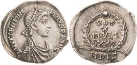 Magister militum et dominus noster - Die Münzprägung der Spätantike ab Kaiser Diocletian (284 n. Chr
Valentinian II. 375-392 Siliqua 375/392, Mediola...