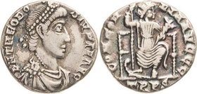 Magister militum et dominus noster - Die Münzprägung der Spätantike ab Kaiser Diocletian (284 n. Chr
Theodosius I. 379-395 Siliqua 379/383, Trier Bru...