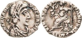 Magister militum et dominus noster - Die Münzprägung der Spätantike ab Kaiser Diocletian (284 n. Chr
Arcardius 383-408 Siliqua 393/402, Mediolanum Br...