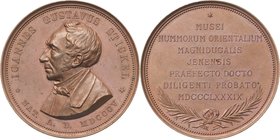 Akademien, Schulen, Universitäten Orte
Jena Bronzemedaille 1889 (G. Loos) Johann Gustav Stickel - deutscher Numismatiker und Direktor des orientalisc...