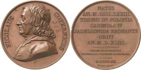 Astronomie
Frankreich Bronzemedaille 1820 (Durand) Suitenmedaille - Nikolaus Kopernikus. Brustbild nach links /Schrift. 41,6 mm, 44,75 g Kollnig 4 Sl...