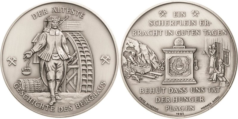 Ausbeute, Bergbau, Hüttenwesen
 Silbermedaille 1985 (Fritz Scheppat/Werner Gode...