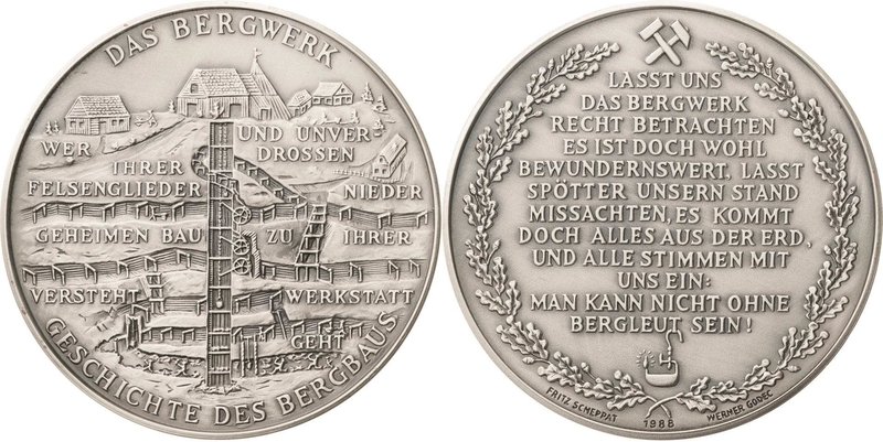 Ausbeute, Bergbau, Hüttenwesen
 Silbermedaille 1988 (Fritz Scheppat/Werner Gode...