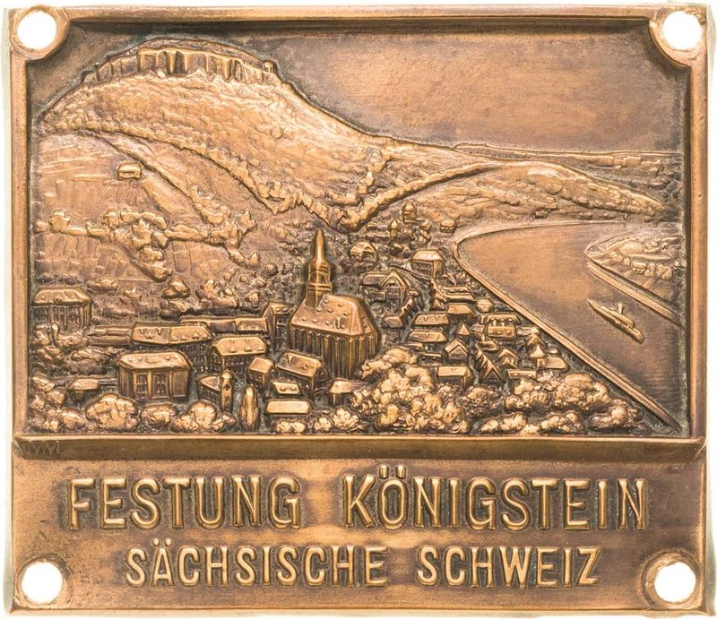 Auto- und Motorradmedaillen und -plaketten
Königstein Einseitige Messingplakett...