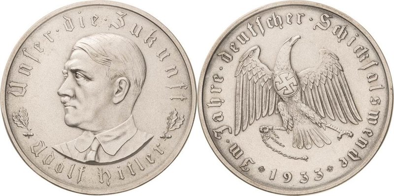 Drittes Reich
 Silbermedaille 1933 (unsigniert, O. Glöckler) "Im Jahre Deutsche...