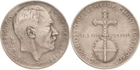 Drittes Reich
 Silbermedaille 1938 (Hanisch-Concée) Schaffung des Großdeutschen Reichs und Anschluss Österreichs. Kopf von Adolf Hitler nach rechts /...