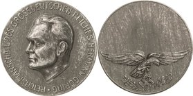 Drittes Reich
 Zinkmedaille o.J. (1940) (B.H. Mayer) Kopf von Hermann Göring nach links / Freies Gravurfeld über Luftwaffenadler. 41 mm, 25,39 g Kais...