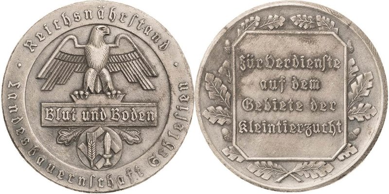 Drittes Reich - Reichsnährstand
 Weißmetallmedaille o.J. Ehrenzeichen für Verdi...