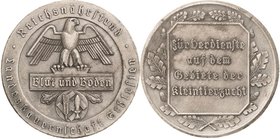 Drittes Reich - Reichsnährstand
 Weißmetallmedaille o.J. Ehrenzeichen für Verdienste auf dem Gebiet der Kleintierzucht. 40,3 mm, 25,70 g Hüsken 06.06...