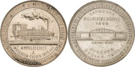 Eisenbahnen
 Versilberte Bronzemedaille 1897 (Christlbauer) Eröffnung der ungarischen Lokaleisenbahnstrecke SZEGSZARD-BATTASZEK, erbaut von dem Bauun...