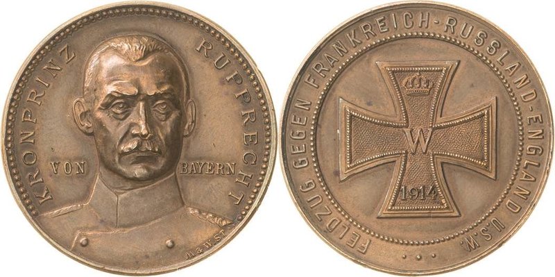 Erster Weltkrieg
 Bronzemedaille 1914 (Mayer & Wilhelm) Feldzug gegen Frankreic...
