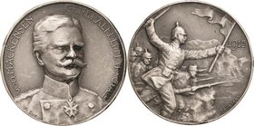 Erster Weltkrieg
 Silbermedaille 1915 (F. Eue/Grünthal) Generalfeldmarschall August von Mackensen. Brustbild halbrechts / Soldaten im Sturmangriff na...