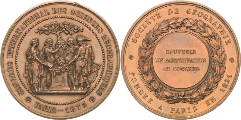 Geographie
 Bronzemedaille 1875. Prämienmedaille der Geografischen Gesellschaft...
