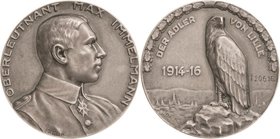 Slg. Joos - Medaillen, Plaketten, Abzeichen der Luftfahrt 1783-1945
 Silbermedaille 1916 (F. Eue) Tod von Kriegsflieger Max Immelmann, genannt der "A...