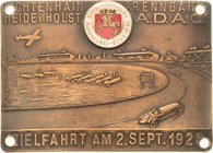 Slg. Joos - Medaillen, Plaketten, Abzeichen der Luftfahrt 1783-1945
 Einseitige Bronzeplakette 1928 (Lauer) Fichtenhain Rennbahn - A.D.A.C. Zielfahrt...