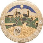 Slg. Joos - Medaillen, Plaketten, Abzeichen der Luftfahrt 1783-1945
 Einseitige emaillierte Bronzeplakette 1928 (C. Poellath) Ballonverfolgung der Mo...