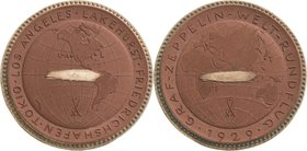Slg. Joos - Medaillen, Plaketten, Abzeichen der Luftfahrt 1783-1945
 Braune Porzellanmedaille 1929 (Meißen) Weltflug der LZ 127 Graf Zeppelin. Rand u...
